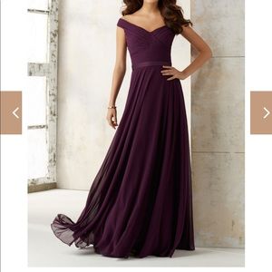 Mori lee Style 21523 bridesmaids dress navy
